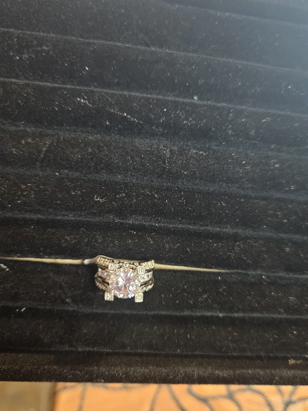 8.84CTW CZ BRIDAL SET / STATEMENT RING (5.35CTW DEW) -SIZE 6